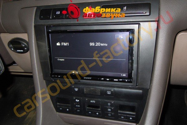Установка автомагнитолы SONY SONY XAV-E70BT Audi A6