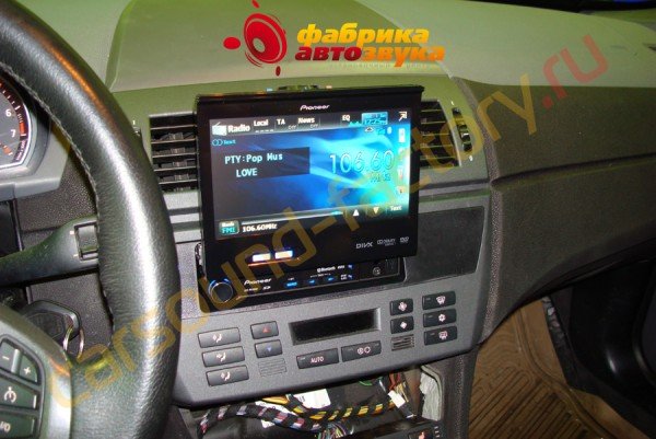 установка автомагнитолы Pioneer AVH-P6300BT Pioneer AVH-P6300BT BMW X3