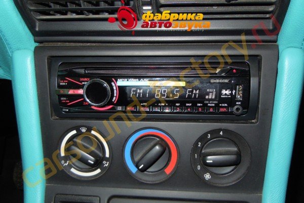 Установка магнитолы 1din SONY CDX-GT440U BMW Z3