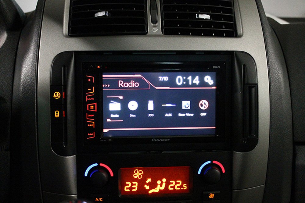 Установка автомагнитолы 2 din в Fiat Scudo